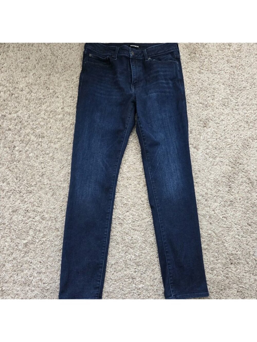 Express Jeans Mens 33x32 Blue Dark Wash Slim Fit Denim